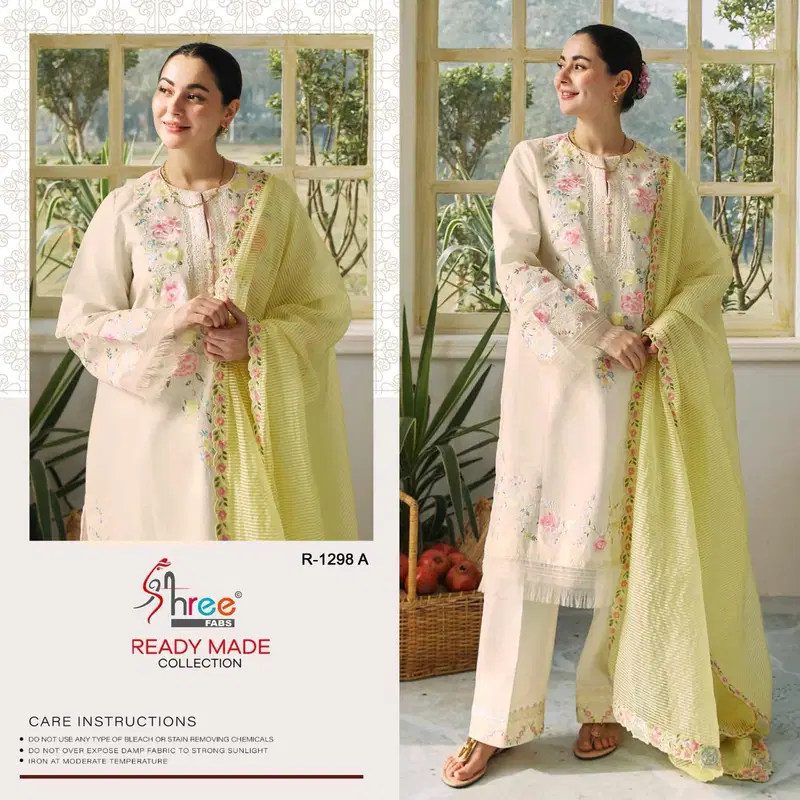 R 1298 By Shree Cambric Cotton Pakistani Readymade Suits Wholesale Price In Surat